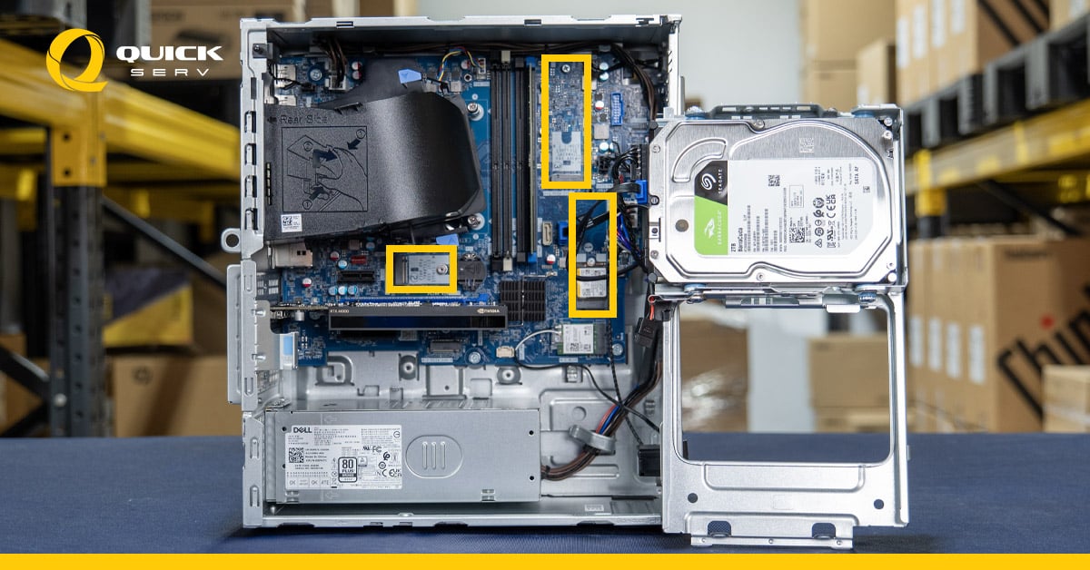 Dell Pro Precision 7 T1 (PW7T1260) ภายในเครื่อง รองรับ SSD M.2 NVMe PCIe Gen4 สูงสุด 3 สล็อต และ HDD SATA ขนาด 3.5 นิ้ว Dell Pro Precision 7 T1 (PW7T1260) ภายในเครื่อง รองรับ SSD M.2 NVMe PCIe Gen4 สูงสุด 3 สล็อต และ HDD SATA ขนาด 3.5 นิ้ว