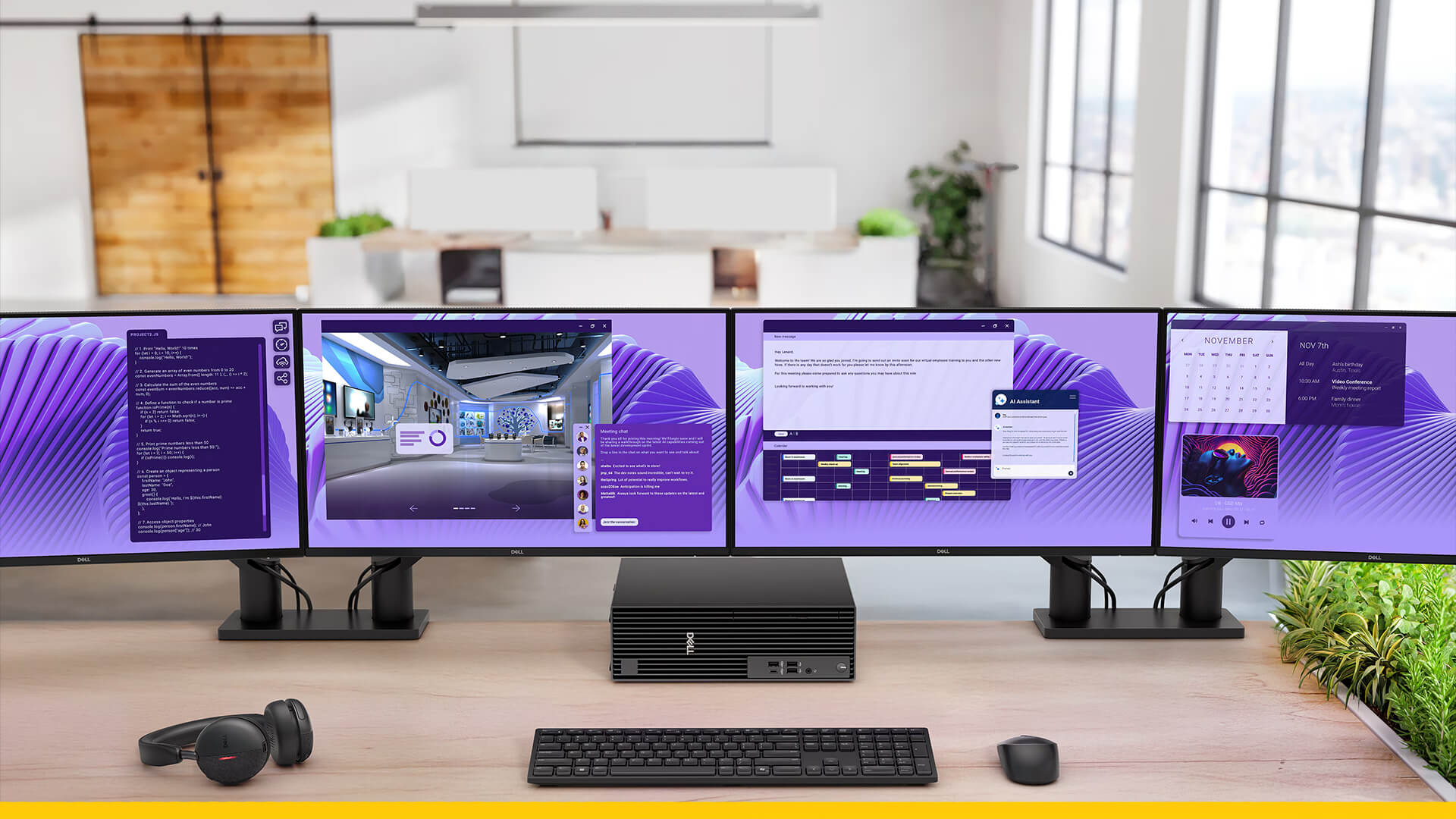 Dell-Pro-Slim-QCS1250 with monitor
