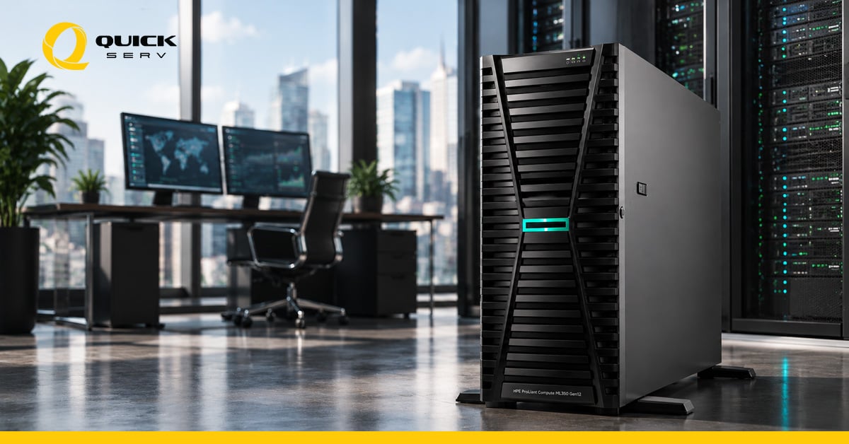 HPE ProLiant Compute ML350 Gen12 เซิร์ฟเวอร์ Tower ประสิทธิภาพสูงสำหรับองค์กร ติดตั้งภายในห้อง Server รองรับ Intel Xeon, DDR5 และระบบ Hybrid Cloud