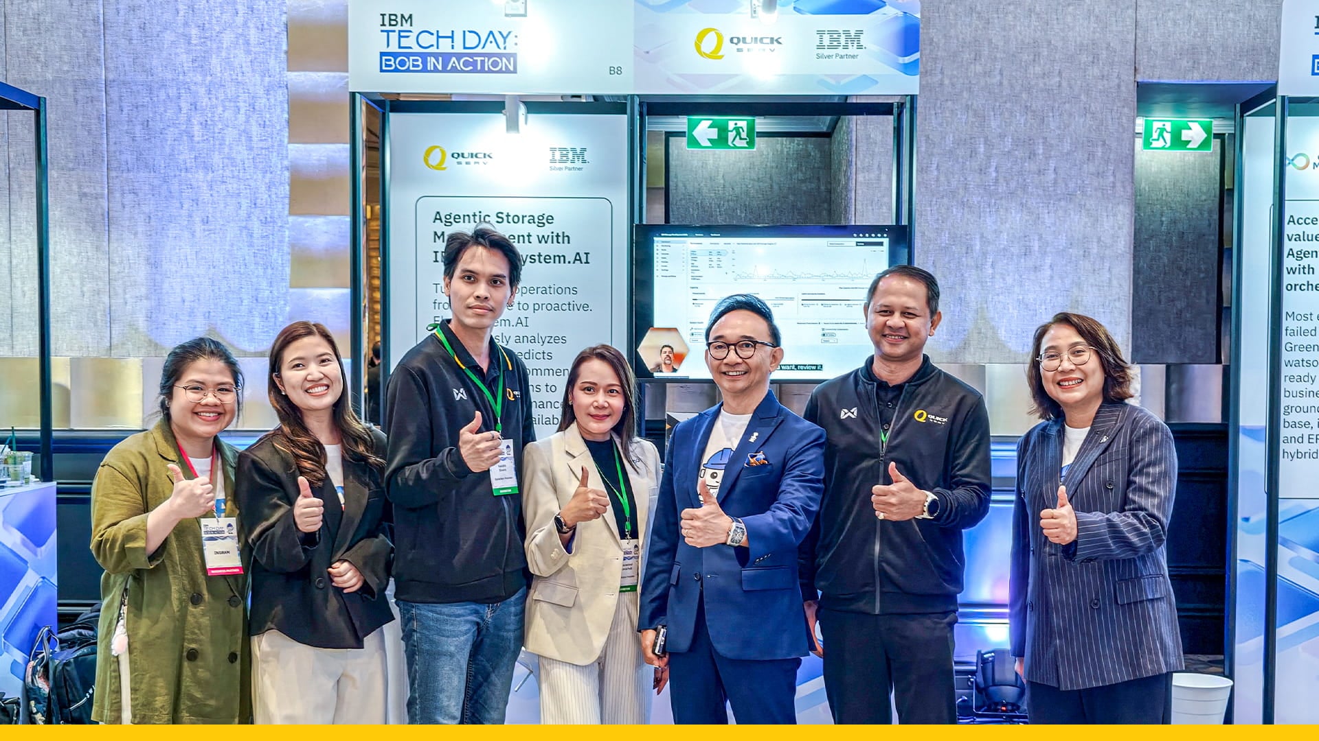 บูธ QuickServ ภายในงาน IBM Tech Day: Bob in Action นำเสนอ IBM FlashSystem.ai สำหรับบริหาร Enterprise Storage