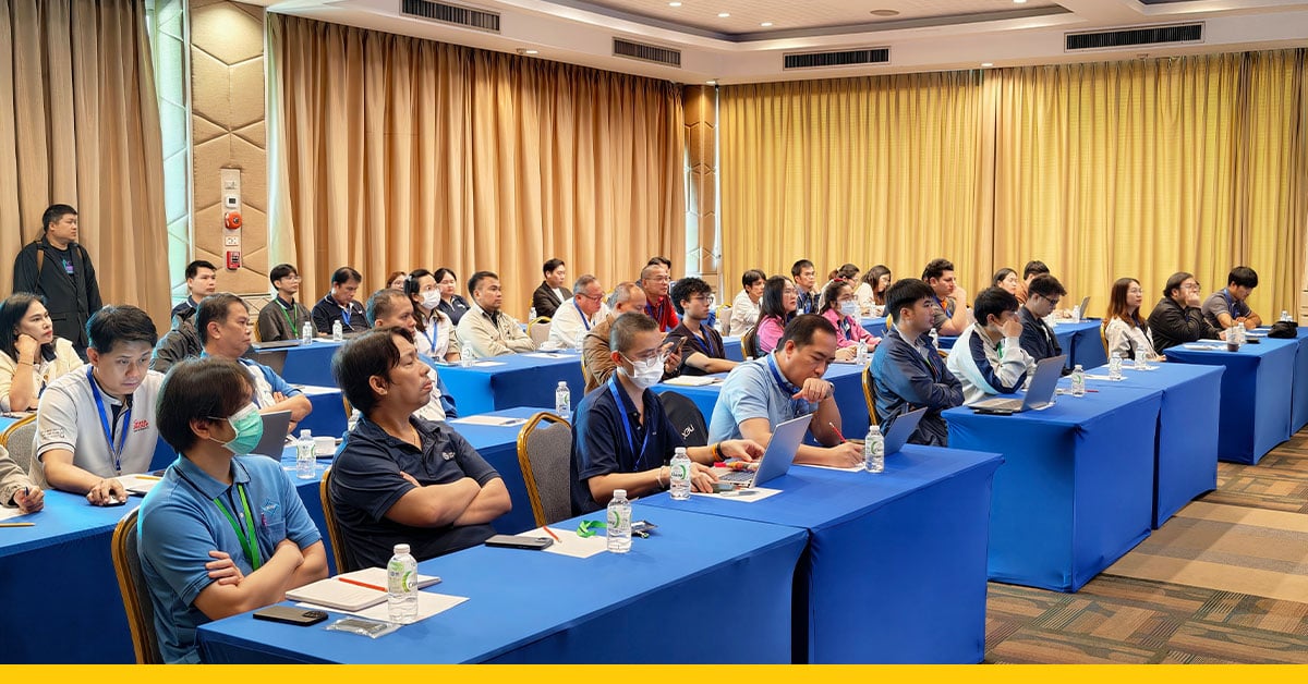 บรรยากาศผู้เข้าร่วมงานสัมมนา Smart Manufacturing Transformation โดย QuickServ ณ Pattana Sports Resort บรรยากาศผู้เข้าร่วมงานสัมมนา Smart Manufacturing Transformation โดย QuickServ ณ Pattana Sports Resort